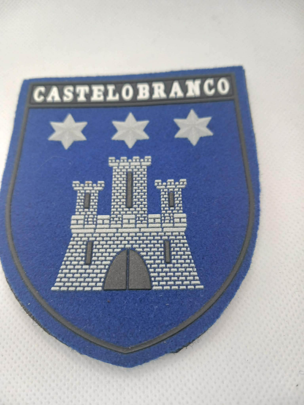 Patch/emblema em PVC Grande Castelo Branco