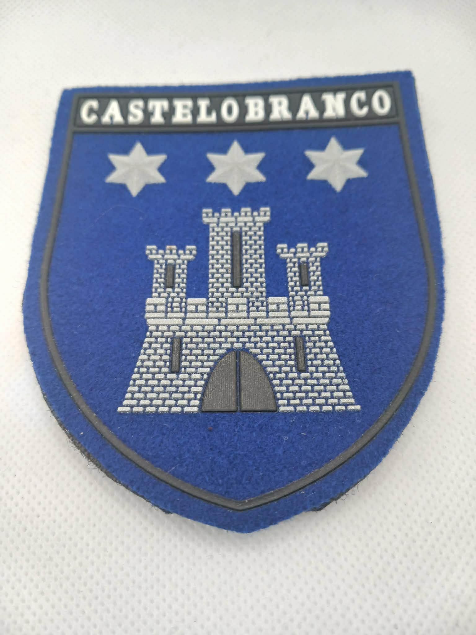 Patch/emblema em PVC Grande Castelo Branco